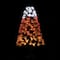 4ft. Fiber Optic Candy Corn Color Lights Black Artificial Halloween Tree